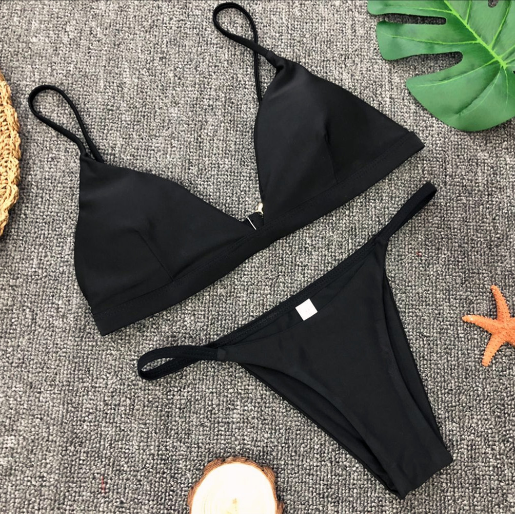 F4791-5 2019 Women Push-Up Padded Bra Beach Bikini Set Swimsuit Swimwear